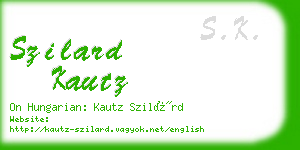 szilard kautz business card